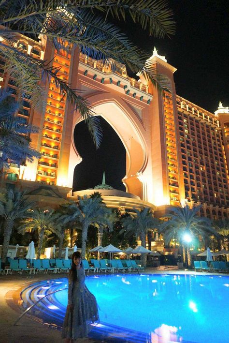 Atlantis Dubai Aesthetic, Atlantis The Palm Dubai Aesthetic, Dubai Luxury Lifestyle, Dubai Aesthetic Night, Palm Island Dubai, Dubai Vibes, Dubai The Palm, Dubai Atlantis, Atlantis The Palm Dubai