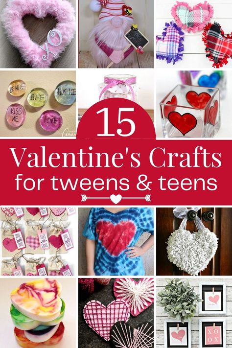 Valentine's crafts for kids, big kids, tweens and teens! #valentinescraftsforkids #valentinescraftsforteens #valentinescraftsfortweens #DIYvalentinesgifts Felt Hearts Crafts, Valentine's Day Crafts, Easy Valentine Crafts, Valentines Pillows, Valentine Crafts For Kids, Valentines Printables Free, Diy Valentines Crafts, Diy Valentines Gifts, Valentine Fun