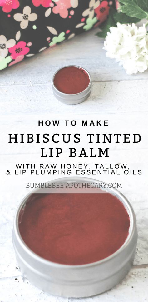 Tinted Lip Balm Recipe, Tallow Recipe, Recipe With Honey, Lip Balm Recipe, Lip Care Diy, Balm Recipe, Lip Balm Recipes, Diy Lotion, Homemade Lip Balm