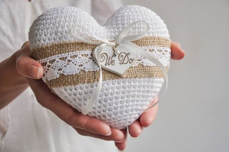 Really love this, from the Etsy shop LoveStoryStore. http://etsy.me/2Aqe6ll #etsy #weddings #decoration #weddingringbearer #weddingringpillow #alternativewedding #whiteheartpillow #keepsake #weddingdecor #weddingringcushion Crochet Wedding Decorations, Crochet Ring Pillow, Crocheted Heart, White Wedding Ring, Wedding Ring Cushion, Story Story, Rustic Wedding Rings, Crochet Rings, Ring Pillows