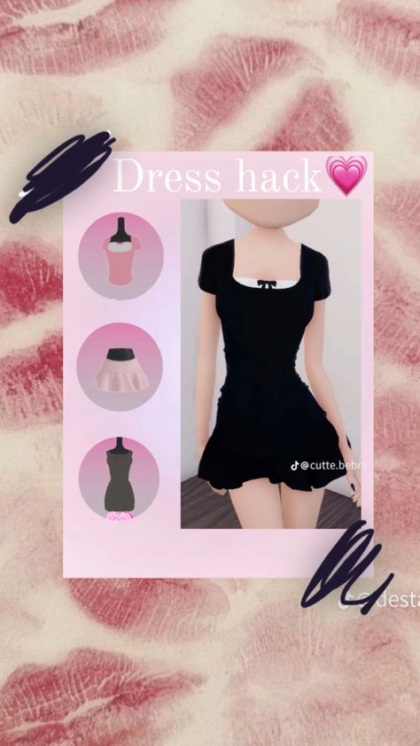 Hack on dress to impress Dress Hack, Lil Girl Hairstyles, Clothing Design Sketches, Preppy Dresses, Theme Dress, Combo Dress, Girl Tips, Roblox Codes, Clothing Hacks