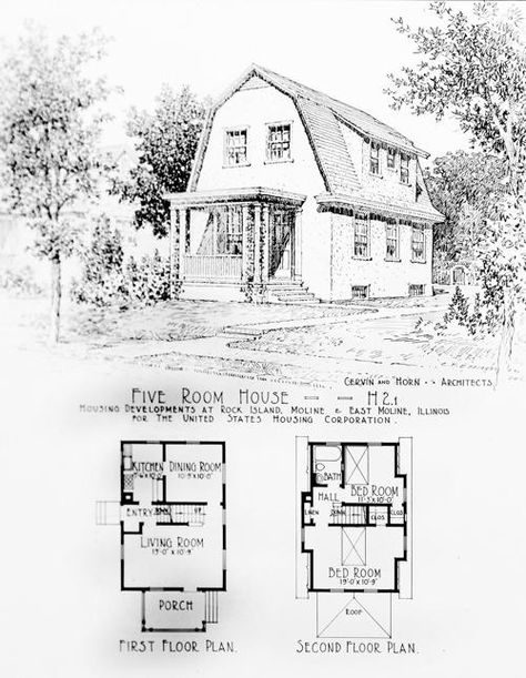 1918 House, Gambrel Floor Plans, Gambrel Tiny House, Gambrel House Addition, Dutch Colonial Homes Floor Plans, Gambrel Roof Cabin, Tiny House Plans Small Cottages, Davenport House, Gambrel House