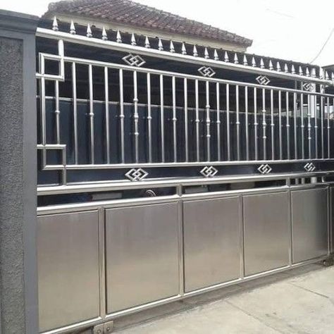 Modern Main Gate Design Ideas | Latest Iron Gate Designs | Beautiful Steel Gates | Grill Gate Design Car Porch Design, Modern Main Gate Designs, Gate Design Ideas, Steel Gates, Balcony Glass Design, Exterior Door Designs, Stainless Steel Gate, Home Gate Design, Grill Gate