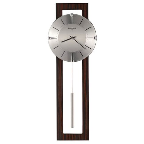 Contemporary Galleries - Mela Wall Clock Howard Miller Wall Clock, Macassar Ebony, Howard Miller, Mantel Clocks, Custom Storage, Black Bar, Grandfather Clock, Blue Elephants, Ebony Wood