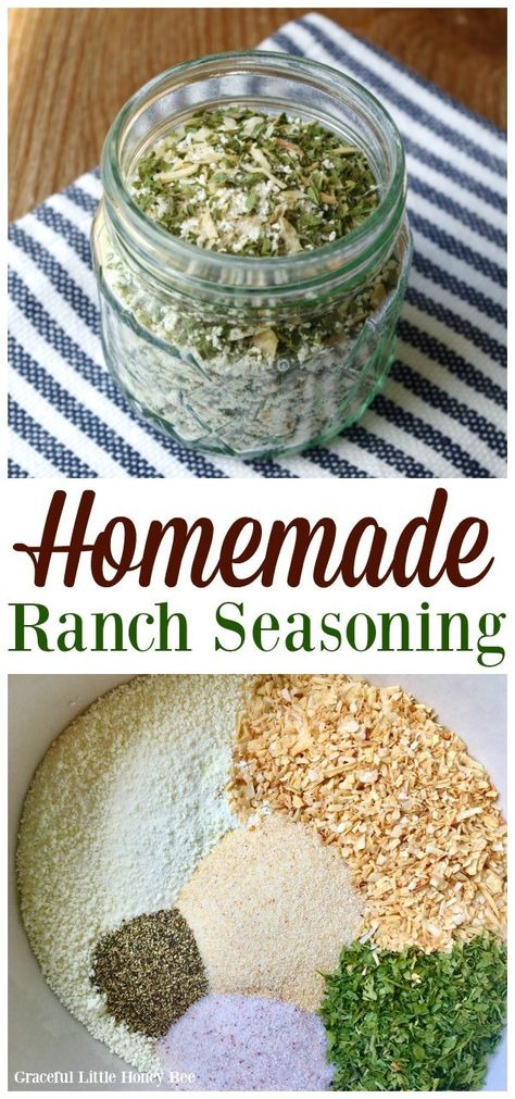 Homemade Ranch Dressing Mix, Homemade Dry Mixes, Homemade Ranch Seasoning, Homemade Spice Mix, Spice Blends Recipes, Ranch Seasoning Mix, Spice Mix Recipes, Diy Spices, Homemade Ranch Dressing