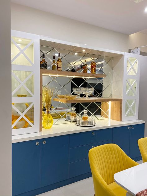 Kitchen Crockery Unit Design, Modern Crockery Unit, Crockery Unit Design Dining Rooms, Modern Crockery, Crockery Cabinet Design, Crockery Cabinet, Crockery Unit Design, Almirah Designs, Dining Room Cabinet