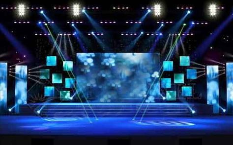 Led Screen Stage Design Wedding, Virtual Set Design, Stage Lighting Design, Stage Designs, Dj Stage, Corporate Event Design, Led Stage, Led Video Wall, Stage Background