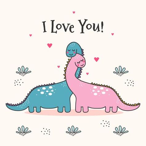 Dinosaurs In Love, Dino Love, Jesus Gifts, Cute Happy Birthday, Dinosaur Drawing, Tiny Cross Stitch, Creative Gifts For Boyfriend, Cute Couple Gifts, Dinosaur Costume