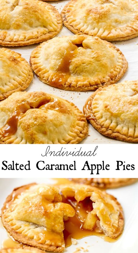 Homemade Hand Pies, Types Of Pies, Caramel Apple Pies, Desserts Fall, Salted Caramel Apple Pie, Individual Pies, Hand Pie Recipes, Apple Hand Pies, Fried Pies