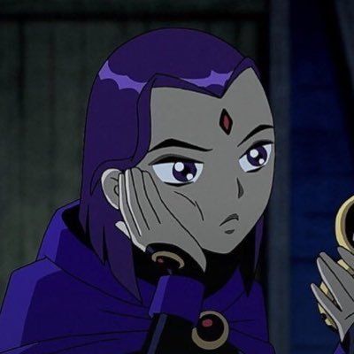 Raven Original Titans, Raven Teen Titans Go Icons Pfp, Raven Cartoon Character, Raven Pfp Aesthetic, Raven Teen Titan Icon, Raven Titans Go, Raven Teen Titans Go Icons, Purple Hair Character, Raven Cartoon