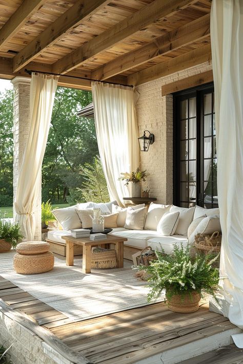 14 Breathtaking Covered Patio Ideas That WOW 23 Private Patio Ideas Master Bedrooms, Covered Veranda Ideas, Porch Mediterranean, Backyard Must Haves, Outdoor Covered Patio Ideas, Covered Outdoor Patio Ideas, Cozy Backyard Ideas, Patio Roof Extension Ideas, Patio Extension Ideas