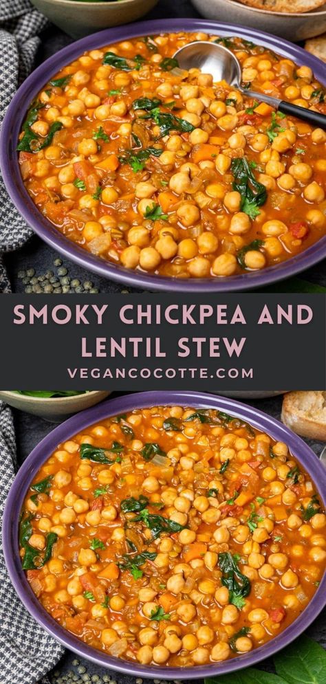 Vegan Stew Recipes, Lentil Recipes Easy, Vegan Stew, Lentil Soup Recipes, Bread Bowl, Lentil Stew, Tasty Vegetarian Recipes, Lentil Recipes, Vegetarian Dinners