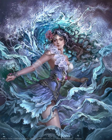 Thetis illustration from Mobius Final Fantasy #art #illustration #artwork #gaming #videogames #gamer Thetis Goddess, Mobius Art, Mobius Final Fantasy, Final Fantasy Artwork, Roman Gods, Final Fantasy Art, Mermaids And Mermen, Square Enix, Drawing Images