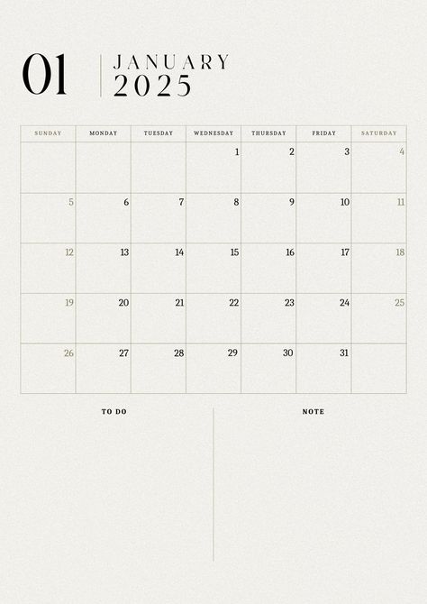 Cream and Black Classic Vintage 2025 Year Planner A4 - Templates by Canva January Planner 2025, Year Planner 2025, 2025 Calendar Design Template, Journal 2025, Minimalist Journal, Planner January, Full Year Calendar, 2025 Planner, 2025 Year