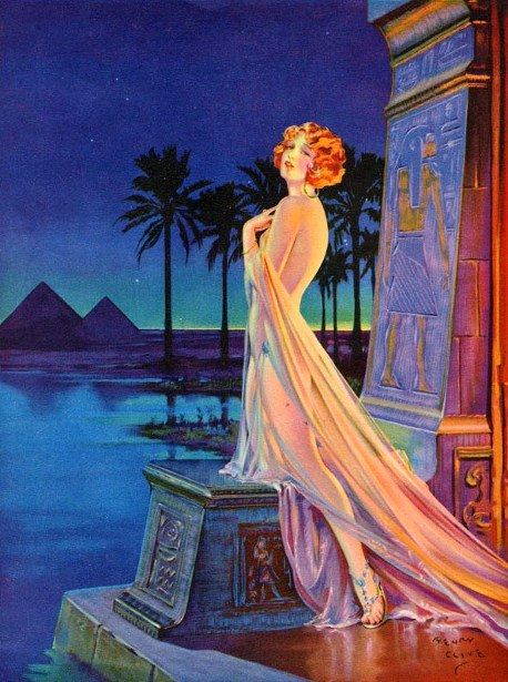 A Melody Of Ancient Egypt Henry Clive, Rolf Armstrong, Arte Pulp, Personaje Fantasy, Pinup Art, Art Classique, Jazz Age, Pulp Art, Foto Poses