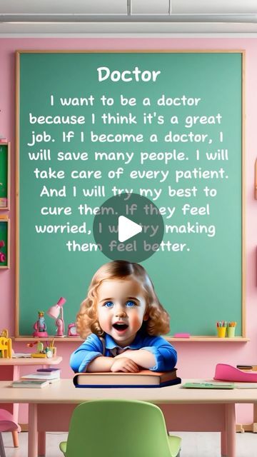 I Want To Be A Doctor, To Be A Doctor, Be A Doctor, Doctor For Kids, Becoming A Doctor, English Verbs, When I Grow Up, I Want To Be, English Teacher