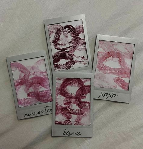 Aesthetic Kisses, Kisses On Paper Aesthetic, Smudge Lipstick, Kisses On Paper, Lipstick Aesthetic, Creative Home Decor Ideas, Lipstick Smudge, Lipstick Print, Paper Aesthetic