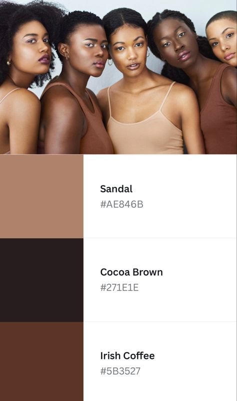 Melanin Color Palette, Feminine Color Palette, Skin Color Palette, Cocoa Brown, Dark Skin Women, Snow Leopard, Black People, Skin Color, Color Palettes