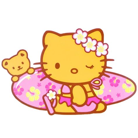 Tropical Hello Kitty, Tan Hello Kitty, Hello Kitty Iphone Wallpaper, Surfboard, Image Search, Hawaii, Iphone Wallpaper, Hello Kitty, Kitty