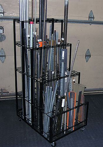 Vertical Material Rack, by J. Valakas | by MillerWelds.com Officine In Garage, Steel Storage Rack, Welding Shop, Metal Storage Racks, Valentine Diy, Welding Cart, Garage Tool Storage, Tool Storage Diy, Metal Workshop