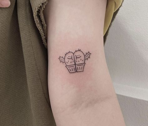 Sisters Tattoo, Cactus Tattoo, Cat Kawaii, Geometric Tattoo, Tattoos For Women, Tatting, Tattoo Ideas, Piercings, Cactus