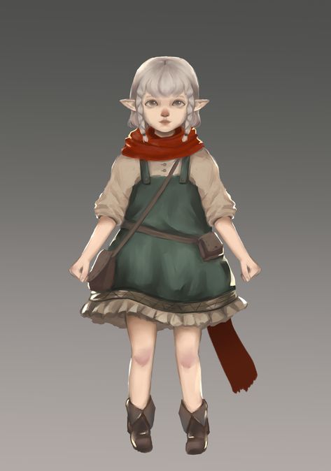 ArtStation - elf child Small Dnd Character, Christmas Elf Character Design, Modern Elf Character Design, Elf Oc Girl, Elf Child Art, Dnd Child Character, Child Reference Drawing, Character Design Child, Child Character Art