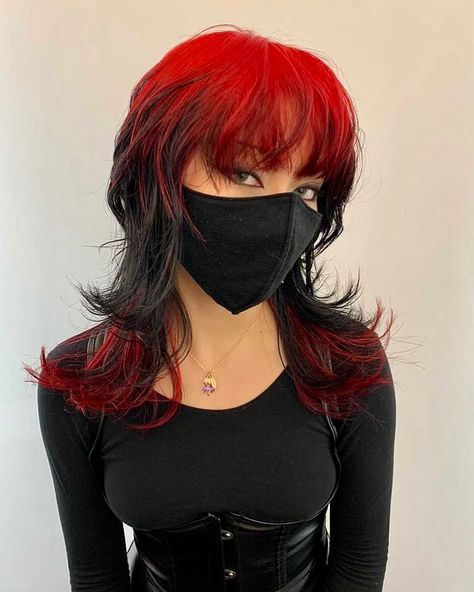 leia’s Instagram photo: “👹 Hair by @doubleq_chris” Red Hairstyle, Red Hair Inspo, Cosplay Hair, Black Wig, Hair Dye Colors, Dye My Hair, Hair Inspiration Color, Cut My Hair, Long Red