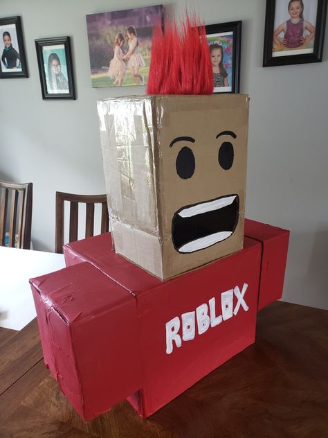 Fun Diy Costumes, Free Robux Hack, Kids Valentine Boxes, Robot Birthday Party, Valentine Mailbox, Roblox Robux, Valentine Day Boxes, 9th Birthday Parties, Costume For Halloween