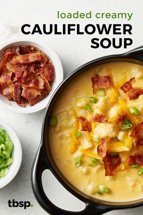 Keto Potato Soup With Cauliflower, Keto Creamy Cauliflower Soup With Bacon, Cauliflower Baked Potato Soup, Creamy Califlour Soup, Creamy Cauliflower Soup With Bacon, Cauliflower Potato Soup Crockpot, Loaded Cauliflower Soup Crockpot, Cauliflower Potato Cheese Soup, Creamy Potato Cauliflower Soup