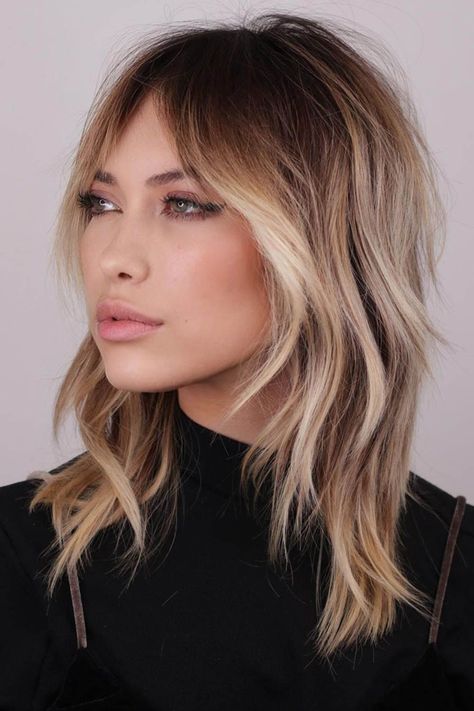 Volume Giving Haircuts, Blonde Haircut For Round Face, Long Fine Hair With Layers And Bangs, Shag With Curtain Bangs Straight, Long Bangs Shoulder Length Hair, Long Shaggy Haircut For Fine Hair, Shoulder Length Shag Straight Hair, Medium Hair Length With Curtain Bangs, Shag For Straight Fine Hair