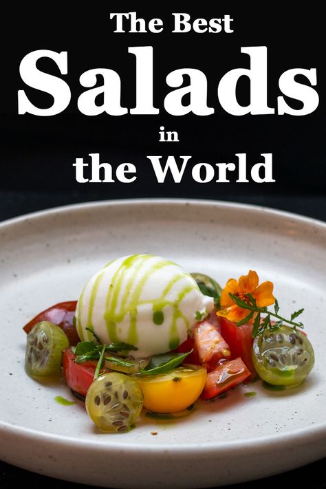 Check out our picks for the 33 best salads in the world. | cobb salad | nicoise salad | caesar salad Best Salad Presentation, Elegant Salad Presentation, Top Rated Salads, Plated Salads Ideas, Easy Nicoise Salad Recipe, Gourmet Salad Ideas, Gourmet Salads Plating, Fancy Salad Recipes Dinner Parties, Nicoise Salad Plating