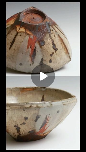 Pottery Bowl Glazing Ideas, Iron Oxide Wash Pottery, Pottery Soup Bowls, Oxides On Ceramics, Kohiki Pottery, Iron Oxide Ceramics, Ceramic Bowls Painting Ideas, Kohiki Slip, Glaze Combos For Pottery