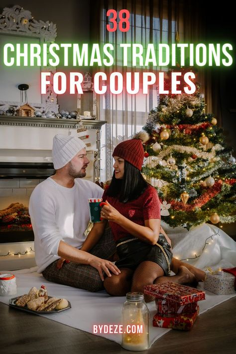 Christmas Day Traditions Couples, Christmas Traditions For Newlyweds, Couple Ideas For Christmas, First Christmas Married Traditions, Christmas Day For Two, Christmas Couple Traditions, Couples First Christmas Ideas, Holiday Traditions For Couples, Christmas Eve Traditions For Couples