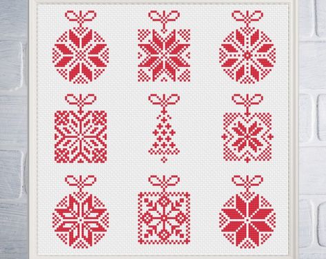 Christmas Tree Cross Stitch Modern Cross Stitch Christmas Gift | Etsy Snowflake Cross Stitch Pattern, Cross Stitch Ornaments, Christmas Cross Stitch Patterns, Christmas Stitching, Cross Stitch Christmas Cards, Snowflake Cross Stitch, Stitch Bag, Cross Stitch Numbers, Rose Cross Stitch Pattern