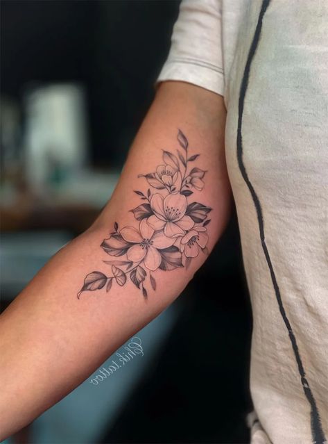 I will design you geometric, colorful, animal tattoo Inner Sleeve Tattoos For Women, Upper Arm Wrap Tattoos For Women, Floral Forearm Tattoo Women, Inner Elbow Tattoos For Women, Arm Tattoo Ideas For Women, Bicep Tattoo Women, Inner Elbow Tattoos, Tatuaje Cover Up, Inside Of Arm Tattoo