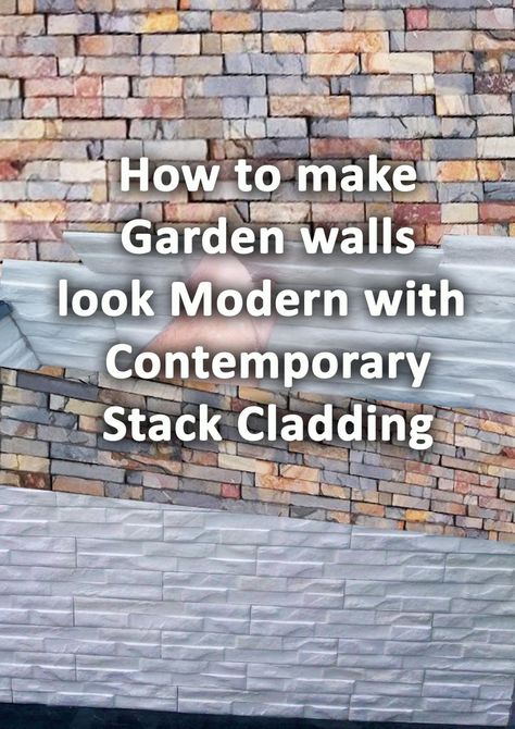 If you want garden or outdoor walls to look contemporary and modern stack cladding is one of the best options. Not only is it easy to lay it looks clean and contemporary with an exciting visual texture. Small shadows and rustic shapes within the surface really help to lift and provide impact to vertical surfaces. Block Wall Covering Ideas, Garden Wall Cladding, Outdoor Wall Cladding, Garden Wall Ideas, Concrete Retaining Wall, Wet Concrete, Backyard Retaining Walls, Garden Wall Designs, Concrete Retaining Walls