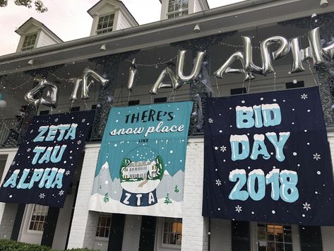 LSU ZTA Winter Wonderland Bid Day 2018 | Ice Ice Zeta | Ice Queenz | Ice Bid Day | Winter Bid Day | Geaux ZTA Winter Wonderland Sorority Theme, Ski Lodge Bid Day Theme, Winter Bid Day Themes, Ski Bid Day Theme Sorority, Snow Bid Day Theme, Ski Bid Day Theme, Ice Bid Day Theme, Ski Bid Day, Snow Place Like Home Bid Day