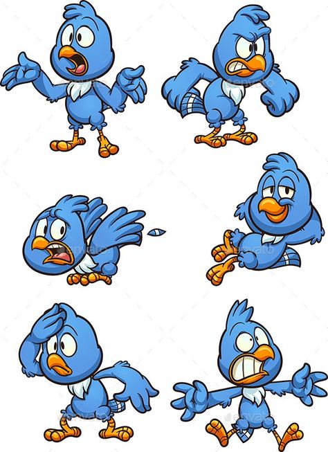 Egg Branding, Blue Bird Cartoon, Crow Story, Illustrations Ideas, Bird Cartoon, Bird Vector, Cartoon Bird, Blue Cartoon, Cartoon Birds