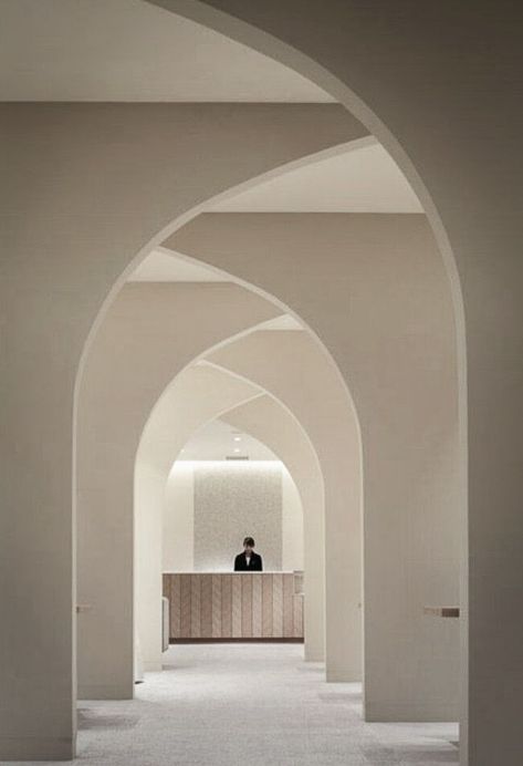 Different types of arches with the same objective: to give continuity to the spaces #interiordesignideas ...        #interiordesignblog #interiorinspiration #interiorismo #minimlalistinterior #abitareblog #interiordesigninspiration #elegantinteriordesign مركز ثقافي, Arch Design, Reception Area, Ceiling Design, Dream Home Design, Cheap Home Decor, 인테리어 디자인, Interior Design Inspiration, تصميم داخلي