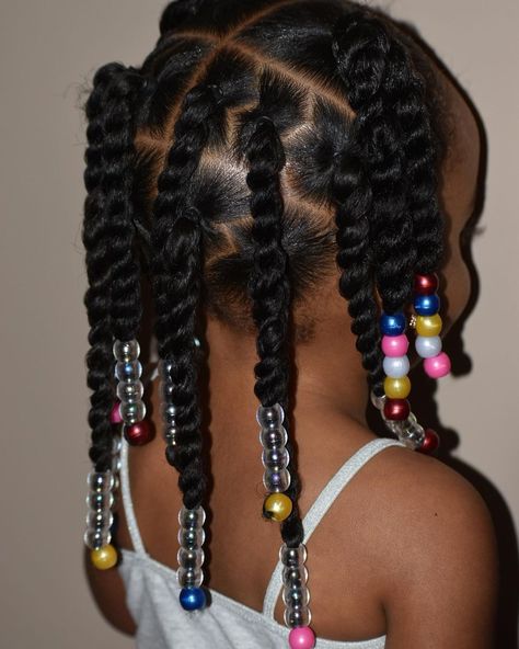 Twist And Beads, Individual Twist, Black Baby Girl Hairstyles, Children Hairstyles, Baby Girl Hairstyles Curly, Daughter Hairstyles, Hairstyles Girl, Cute Toddler Hairstyles, Black Toddler