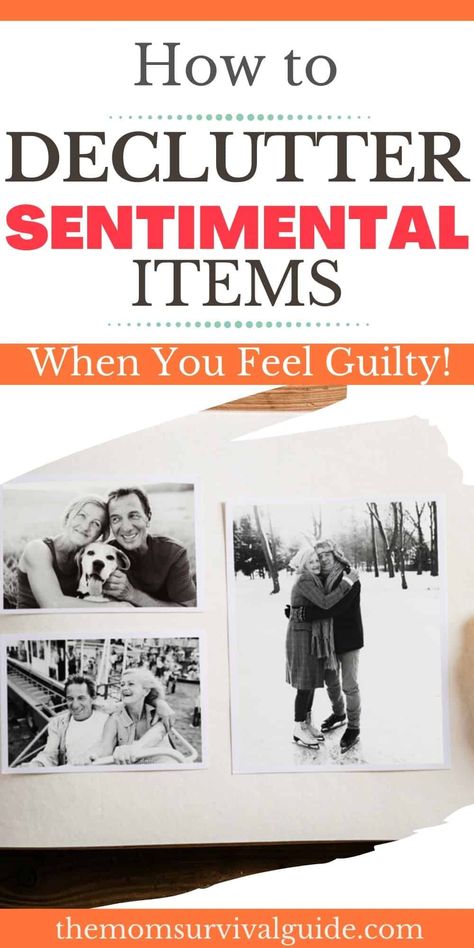 Do you ever get the feeling of guilt when you think about the idea of how to declutter sentimental items? We form such strong bonds with some items that we believe they actually hold our memories. But you do not have to feel guilty for getting rid of sentimental things. These tips to declutter your sentimental stuff will help you let go and create the clutter free home you want. #clutterfree #sentimentalthings #letgo #momlife #stayathomemom Decluttering Sentimental Items, Declutter Sentimental Items, Decluttering Ideas, How To Get Motivated, Baby Keepsakes, Our Memories, Feeling Guilty, How To Declutter, Declutter Your Life