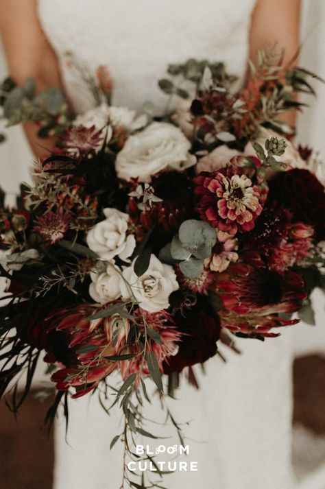 A collection of Boho Wedding Theme Flowers including thistle, eucalyptus, carnations, roses, scabiosa, snapdragons, spray roses and waxflower. This DIY Wedding Flower Collection is perfect for your Boho themed DIY Wedding Bouquet, Boutonnieres, centerpieces, backdrops and more.