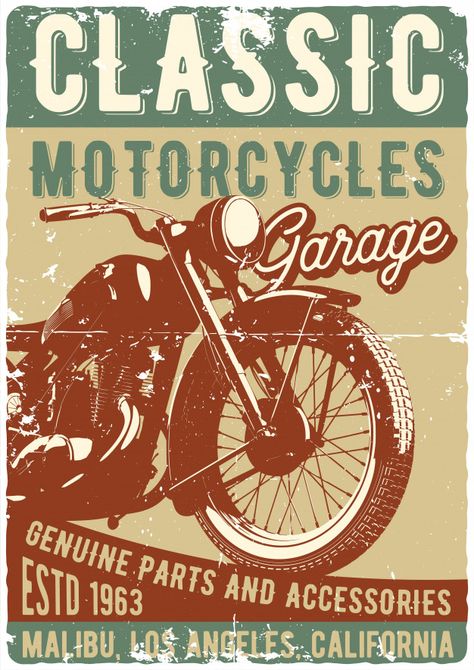 Vintage Motorcycle Posters, Vintage Logos, Motorcycle Logo, Bike Poster, Motorcycle Garage, Logos Ideas, Motorcycle Posters, Restaurant Logo, Motorcycle Art