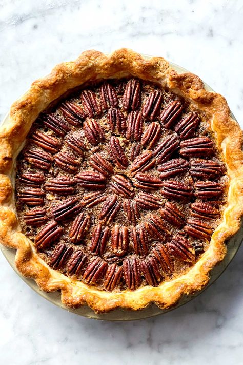 The BEST Pecan Pie (Without Corn Syrup!) | foodiecrush .com Pecan Pie Cobbler With Pie Crust, Pioneer Woman Pecan Pie No Corn Syrup, Pecan Pie Without Karo Syrup, Pecan Pie Crisp, Pecan Pie Recipe Ina Garten, Best Pecan Pie Recipe Ever No Corn Syrup, Pecan Pie Crumble, Corn Syrup Free Pecan Pie, Pecan Pie Recipe Pioneer Woman