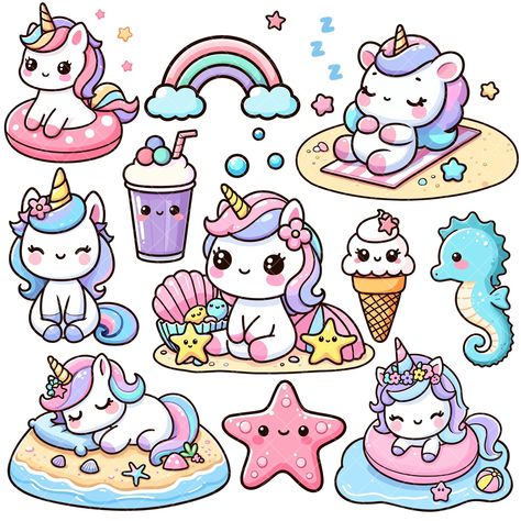 Cut Printable Stickers, Cute Stickers Unicorn, Unicorn Stickers Printable Free, Unicorn Stickers Printable, Kawaii Unicorn Stickers, Cute Stickers Printable Kawaii Stamps, Cute Unicorn Drawing, Cute Stickers Printable, Cute Printable Stickers