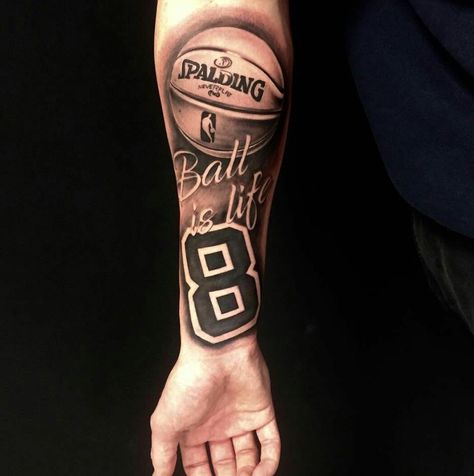 Basketball Tattoo Ideas, Soccer Tattoos, Basketball Tattoos, Sport Tattoos, Forarm Tattoos, Tattoo Inspiration Men, Tato Lengan, Tattoos For Black Skin, Leg Tattoo Men