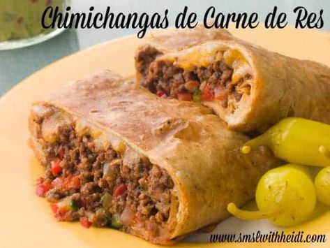 Chimichangas de Carne de Res Cowboy Meatloaf, Weight Watcher Dinners, Ground Turkey Recipes, Think Food, No Calorie Foods, Potato Casserole, Low Fat Recipes, Ww Recipes, Casserole Recipe