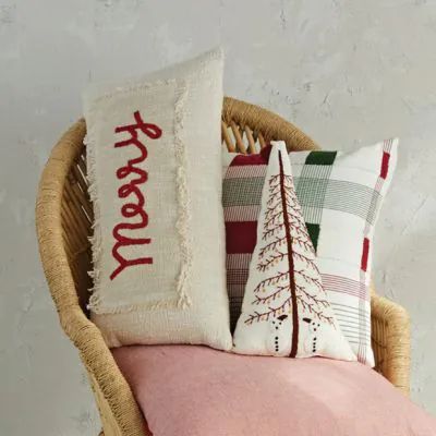 COOKIES FOR SANTA | Shop Sales Events Antique Farmhouse Christmas Pillows Couch, Christmas Pillow Combinations, Christmas Pillows On Couch, Farmhouse Pie, Santa Claus Pillow, Recipe Stand, Mid Century Modern Pillows, Soft Fringe, Cookies For Santa