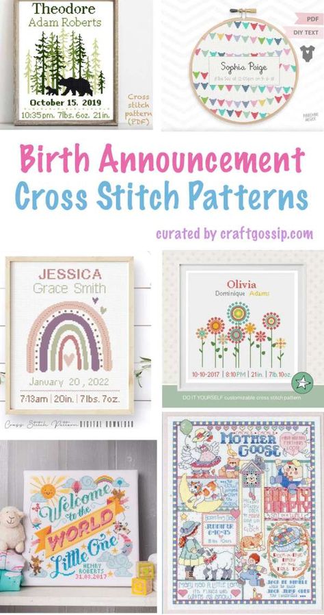 Cross Stitch Birth Announcements – Cross-Stitch Birth Cross Stitch Pattern, New Baby Cross Stitch Patterns Free, Birth Announcement Cross Stitch Patterns, Baby Cross Stitch Patterns Free, Cross Stitch Baby Announcement, Cross Stitch Birth Announcement, Classic Cross Stitch, Cross Stitch Gifts, Counted Cross Stitch Patterns Free