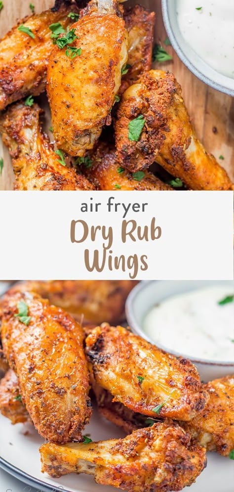 Airfry Chicken Wings In Oven, Recipe For Wings In Air Fryer, Oven Airfryer Chicken Wings, Low Carb Wings Air Fryer, Plain Wings In Air Fryer, Low Cal Chicken Wings, Wings Recipe Healthy, Air Dry Chicken Wings, Whole 30 Chicken Wings Air Fryer